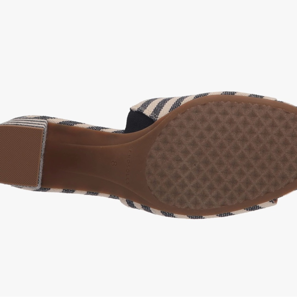 AEROSOLES Navy Entree Heeled Sandals-Size 11W (New) - Picture 3 of 7